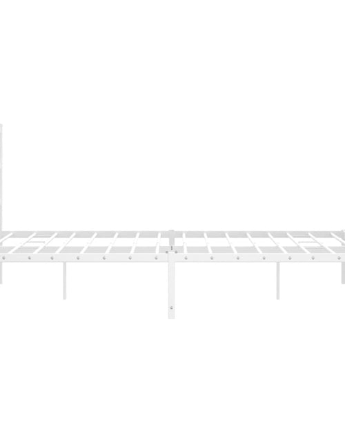 Загрузите изображение в средство просмотра галереи, Cadru de pat metalic cu tăblie, alb, 160x200 cm - Lando
