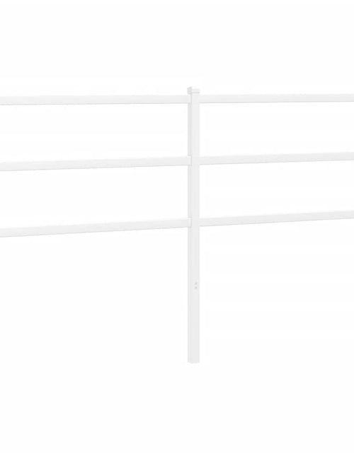 Загрузите изображение в средство просмотра галереи, Tăblie de pat metalică, alb, 150 cm - Lando
