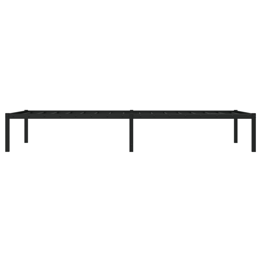 Cadru pat metalic, negru, 90x190 cm - Lando
