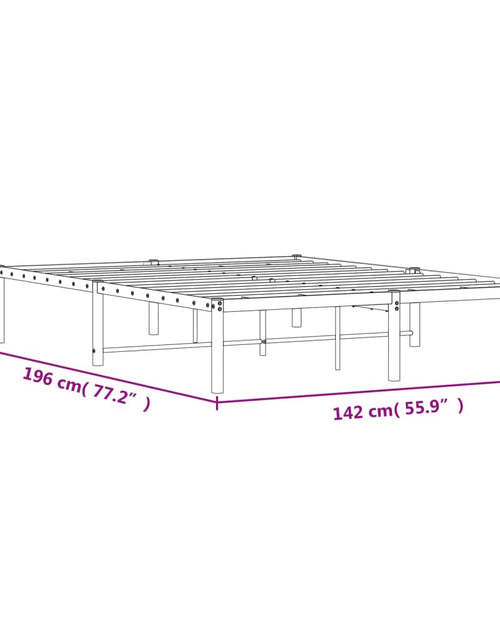 Încărcați imaginea în vizualizatorul Galerie, Cadru pat metalic, negru, 135x190 cm - Lando
