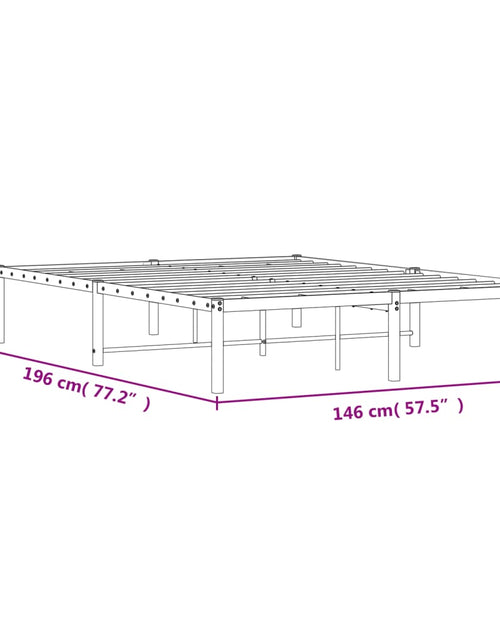 Încărcați imaginea în vizualizatorul Galerie, Cadru pat metalic, negru, 140x190 cm - Lando
