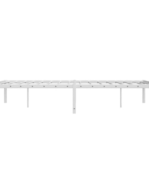 Încărcați imaginea în vizualizatorul Galerie, Cadru pat metalic, alb, 135x190 cm - Lando

