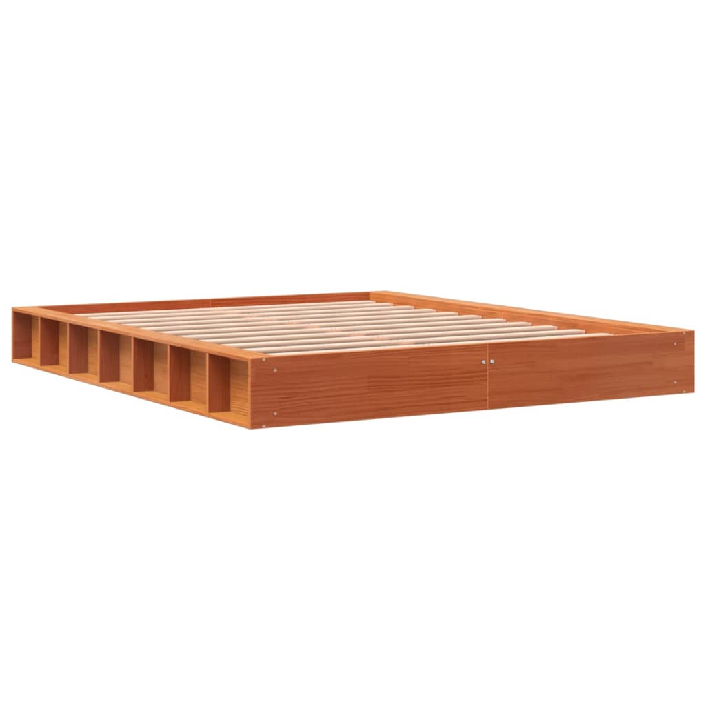 Cadru de pat, maro ceruit, 160x200 cm, lemn masiv de pin - Lando