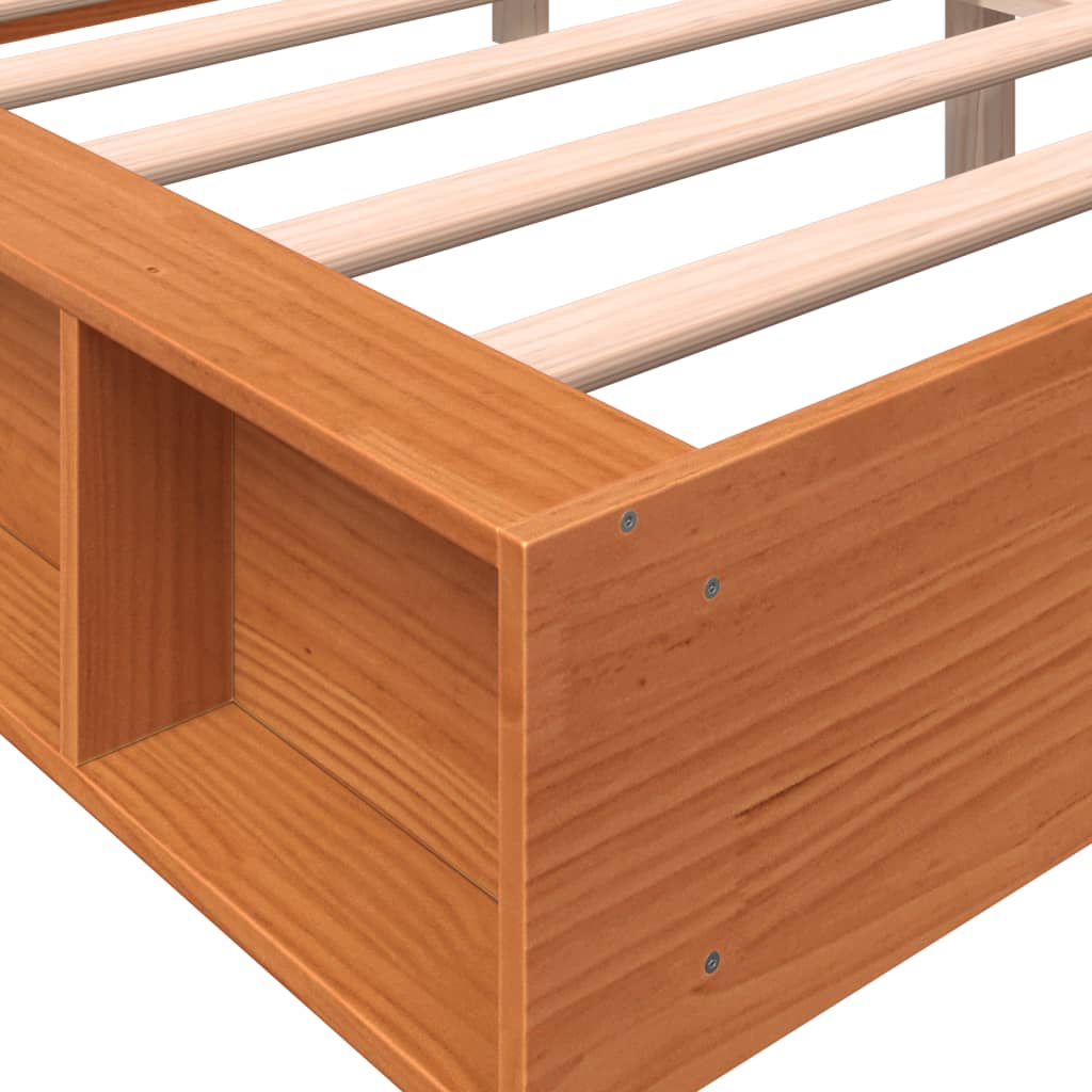 Cadru de pat, maro ceruit, 150x200 cm, lemn masiv de pin - Lando