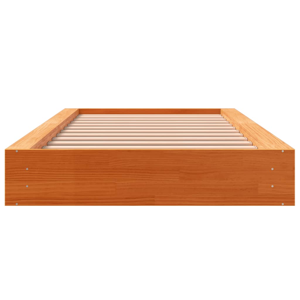 Cadru de pat, maro ceruit, 100x200 cm, lemn masiv de pin - Lando