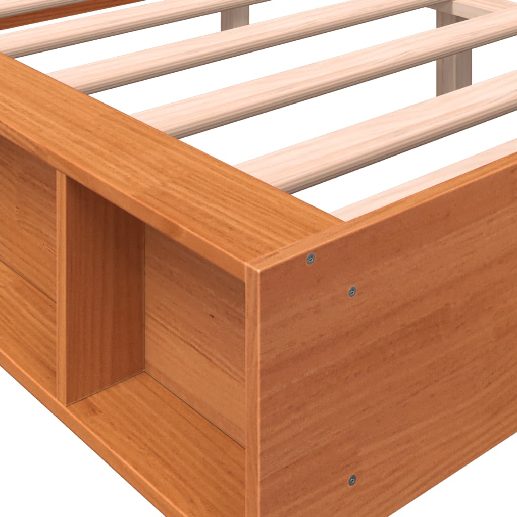 Cadru de pat, maro ceruit, 120x190 cm, lemn masiv de pin - Lando