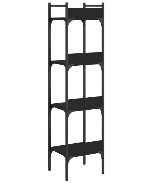 Încărcați imaginea în vizualizatorul Galerie, Bibliotecă 4 niveluri, negru, 35x30x138,5 cm, lemn prelucrat - Lando
