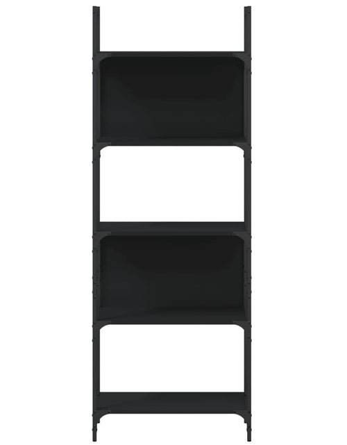 Încărcați imaginea în vizualizatorul Galerie, Bibliotecă 5 niveluri, negru, 60,5x24x166,5 cm, lemn prelucrat - Lando
