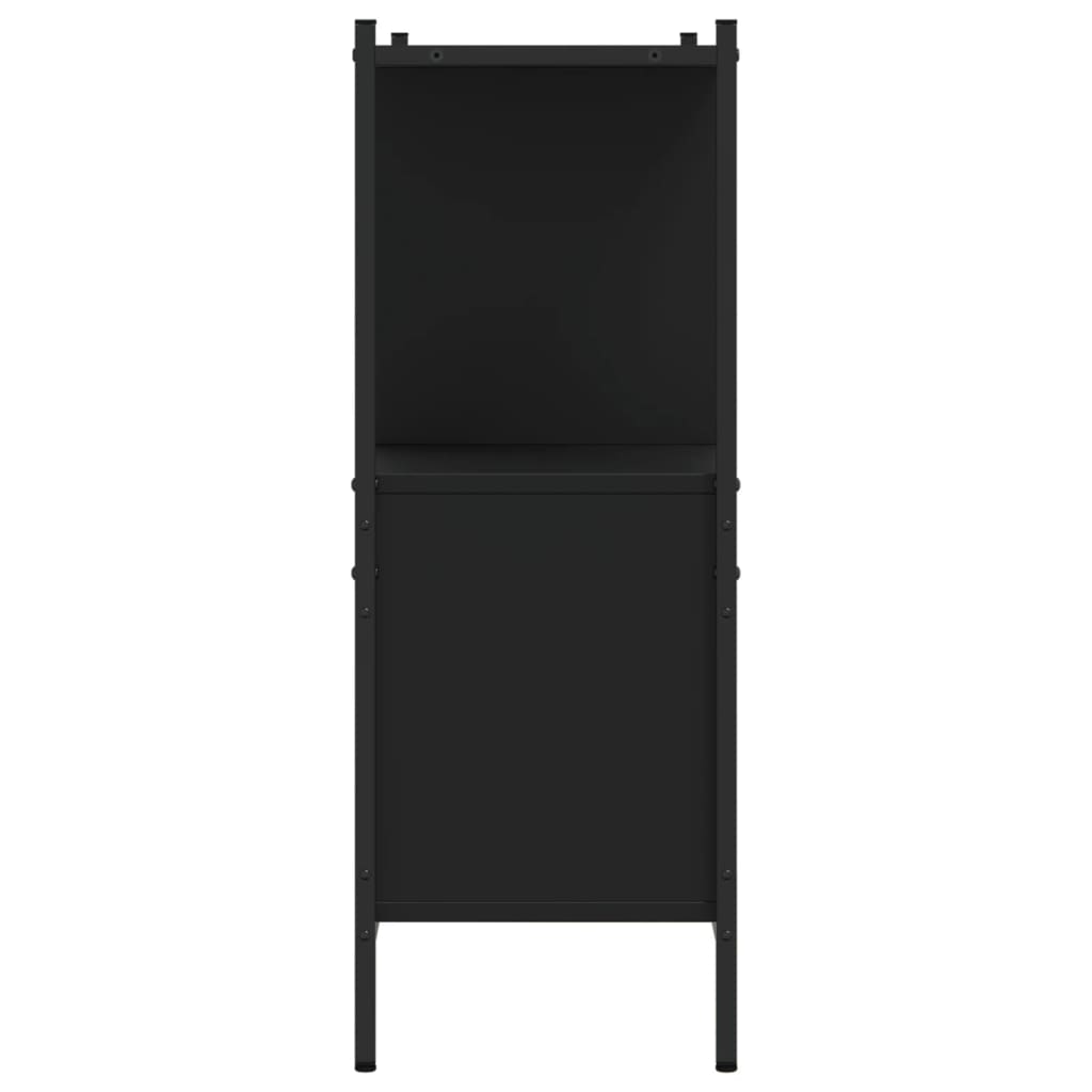 Bibliotecă, negru, 102x28x77,5 cm, lemn prelucrat - Lando