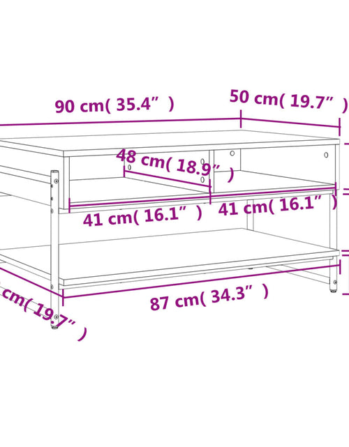 Загрузите изображение в средство просмотра галереи, Măsuță de cafea, stejar sonoma, 90x50x45 cm, lemn compozit - Lando
