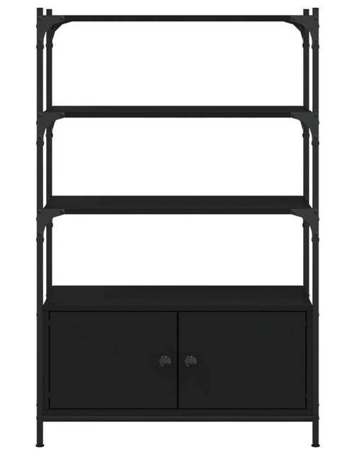 Încărcați imaginea în vizualizatorul Galerie, Bibliotecă cu 3 niveluri, negru, 70x30x109,5 cm lemn prelucrat - Lando
