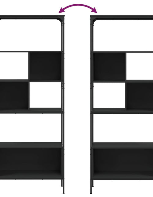 Încărcați imaginea în vizualizatorul Galerie, Bibliotecă cu 5 niveluri, negru, 76x33x188,5 cm, lemn prelucrat - Lando
