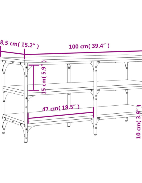 Încărcați imaginea în vizualizatorul Galerie, Bancă de pantofi, gri sonoma, 100x38,5x49 cm, lemn prelucrat - Lando
