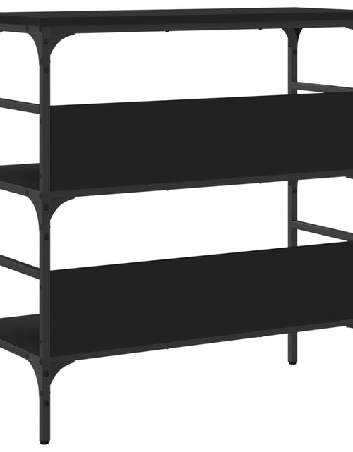 Încărcați imaginea în vizualizatorul Galerie, Masă consolă, negru, 75x32x75 cm, lemn prelucrat - Lando
