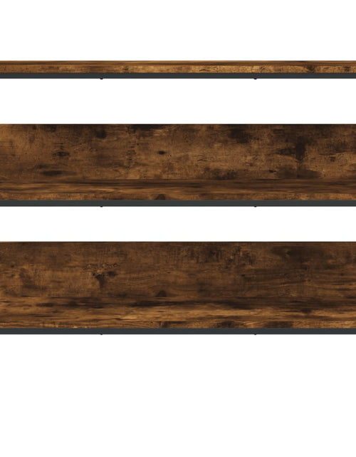 Загрузите изображение в средство просмотра галереи, Măsuță consolă, stejar fumuriu, 100x32x75 cm, lemn prelucrat - Lando
