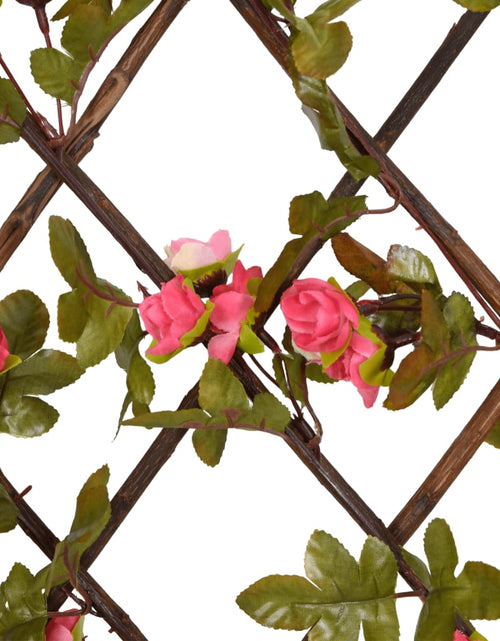 Încărcați imaginea în vizualizatorul Galerie, vidaXL Spalier cu iederă artificială extensibil, roz închis, 180x30 cm - Lando
