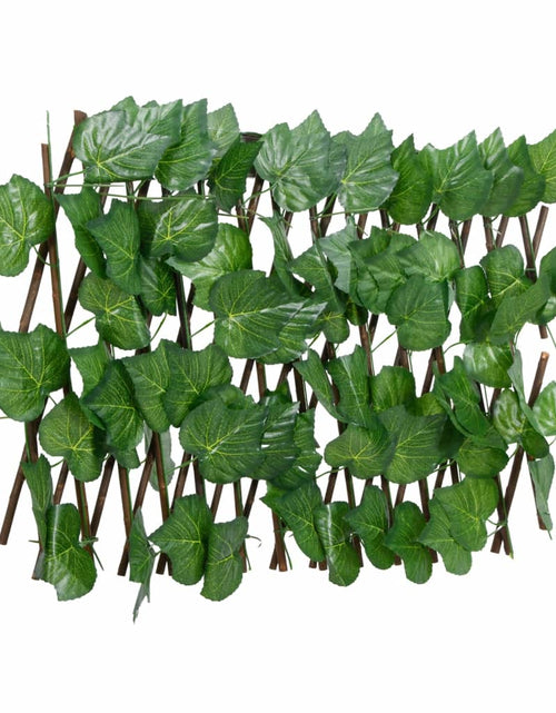 Încărcați imaginea în vizualizatorul Galerie, Spalier frunze struguri artificiale extensibil, verde 180x30 cm - Lando
