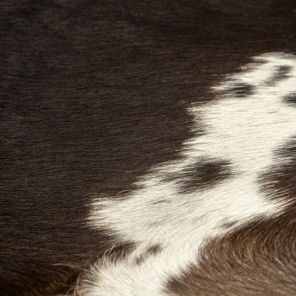 Covor, negru, 180x220 cm, piele naturală de vacă - Lando