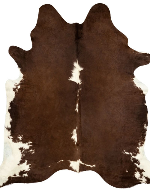 Încărcați imaginea în vizualizatorul Galerie, Covor, maro și alb, 180x220 cm, piele naturală de vacă - Lando
