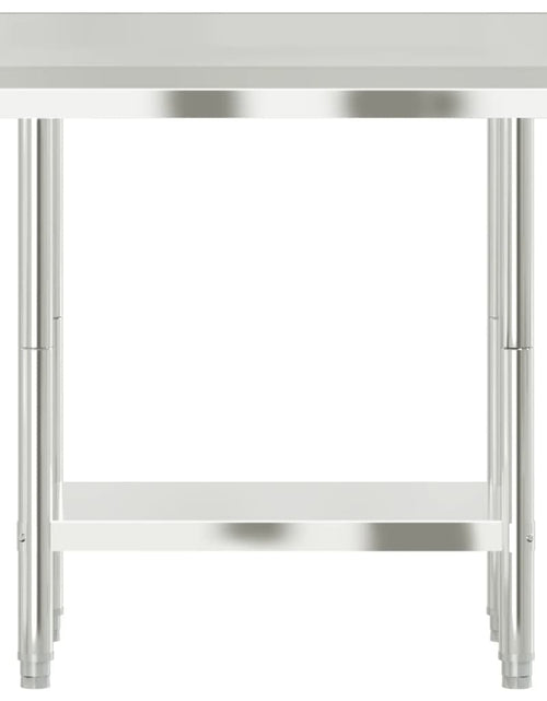 Încărcați imaginea în vizualizatorul Galerie, Masă de lucru bucătărie bordură antistropire 82,5x55x93 cm oțel - Lando
