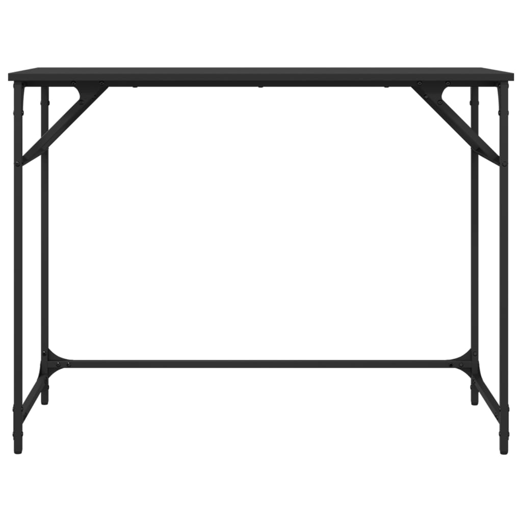 Birou negru 100x45x76cm lemn compozit/oțel vopsit electrostatic - Lando