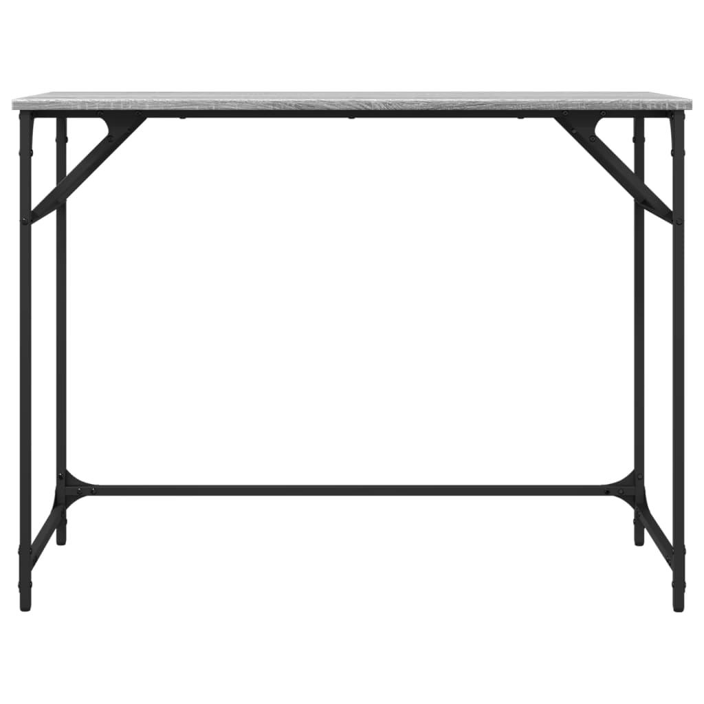 Birou gri sonoma 100x45x76 cm lemn/oțel vopsit electrostatic - Lando