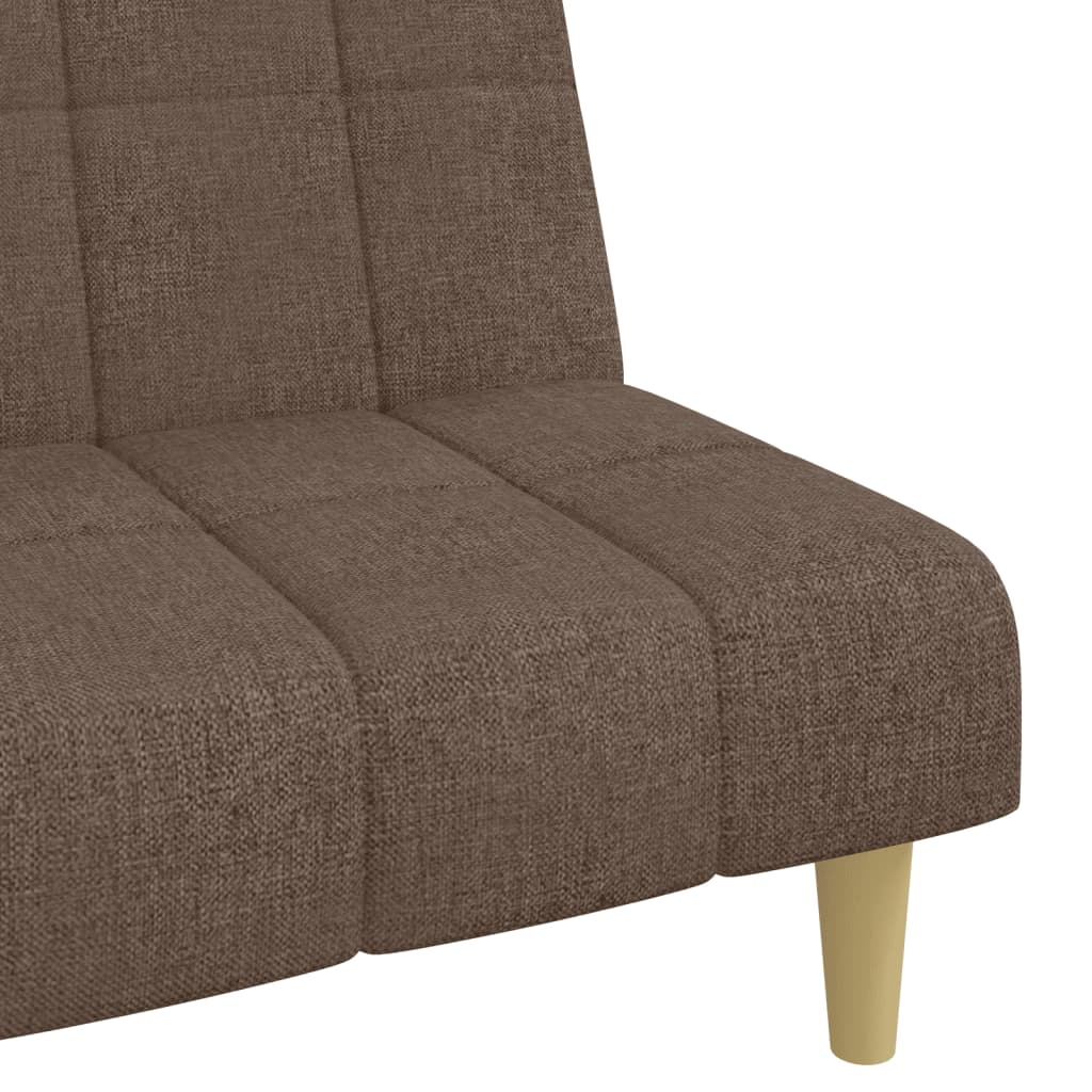 Canapea extensibilă cu 2 locuri, gri taupe, material textil - Lando