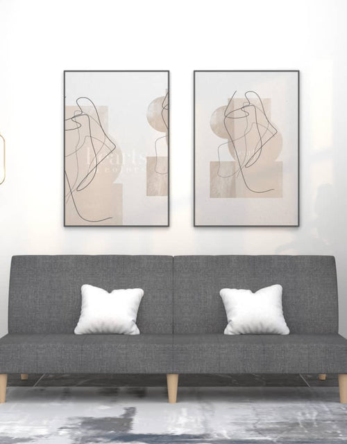 Încărcați imaginea în vizualizatorul Galerie, Canapea extensibilă cu 2 locuri, gri deschis, țesătură - Lando
