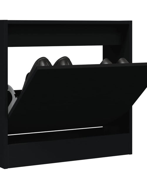 Încărcați imaginea în vizualizatorul Galerie, Pantofar, negru, 60x21x57 cm, lemn compozit - Lando
