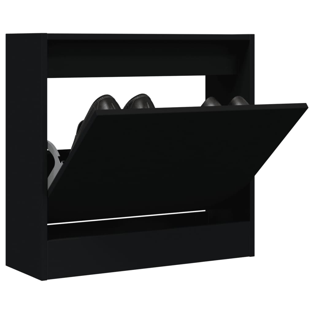 Pantofar, negru, 60x21x57 cm, lemn compozit - Lando