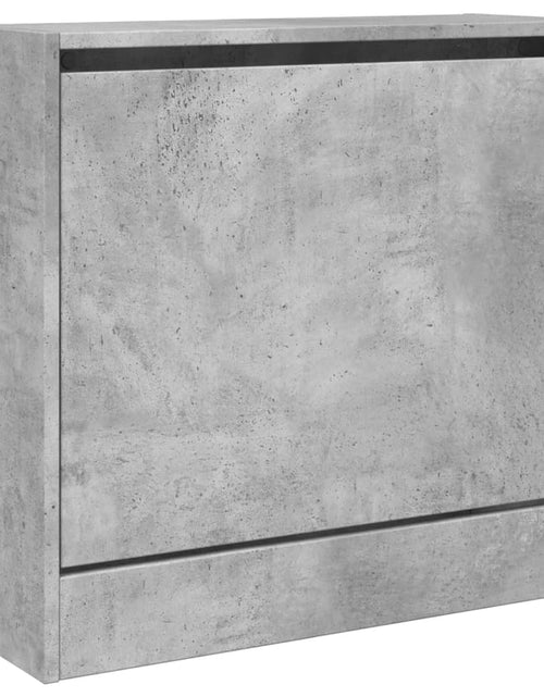 Încărcați imaginea în vizualizatorul Galerie, Pantofar, gri beton, 60x21x57 cm, lemn compozit - Lando
