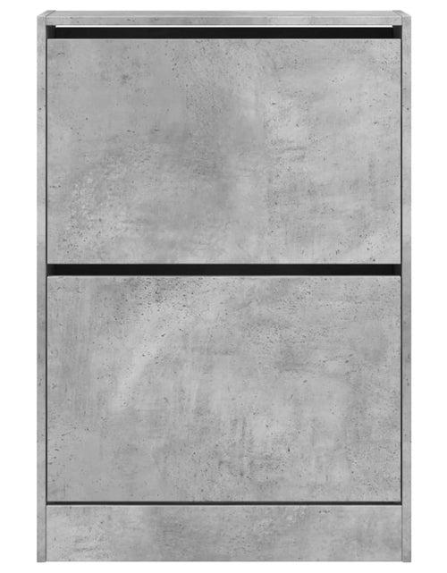 Încărcați imaginea în vizualizatorul Galerie, Pantofar, gri beton, 60x21x87,5 cm, lemn compozit - Lando
