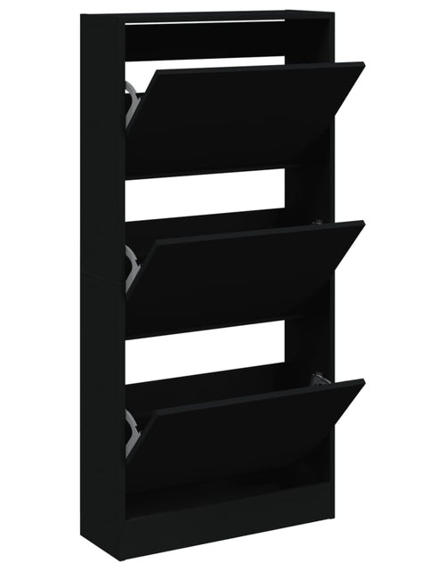 Încărcați imaginea în vizualizatorul Galerie, Pantofar, negru, 60x21x125,5 cm, lemn compozit - Lando
