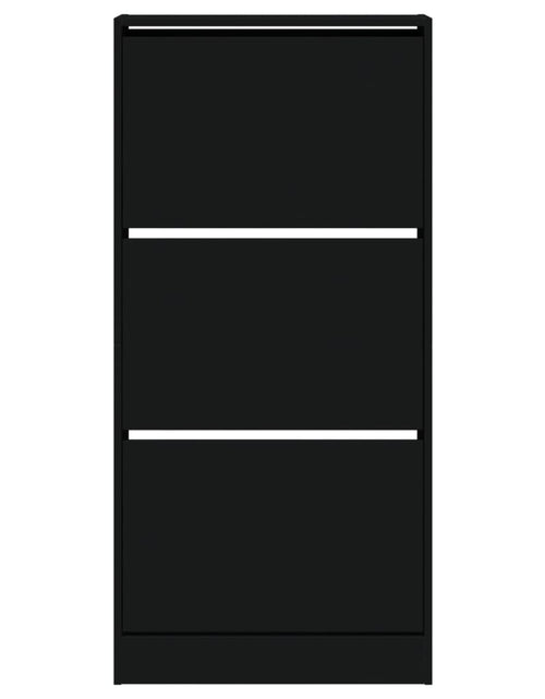 Încărcați imaginea în vizualizatorul Galerie, Pantofar, negru, 60x21x125,5 cm, lemn compozit - Lando
