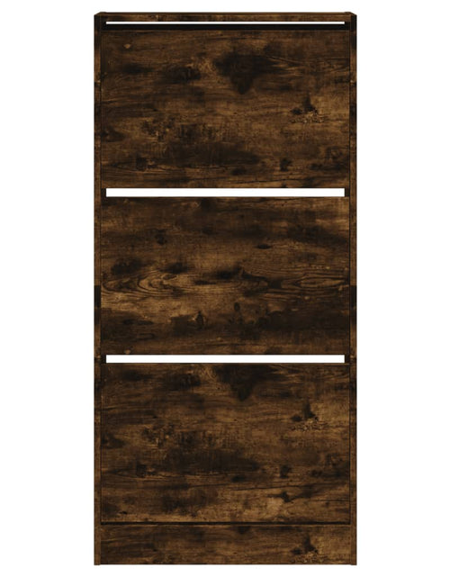 Încărcați imaginea în vizualizatorul Galerie, Pantofar, stejar fumuriu, 60x21x125,5 cm, lemn compozit - Lando
