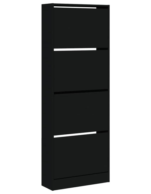 Încărcați imaginea în vizualizatorul Galerie, Pantofar, negru, 60x21x163,5 cm, lemn compozit - Lando
