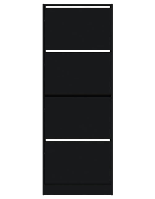 Încărcați imaginea în vizualizatorul Galerie, Pantofar, negru, 60x21x163,5 cm, lemn compozit - Lando
