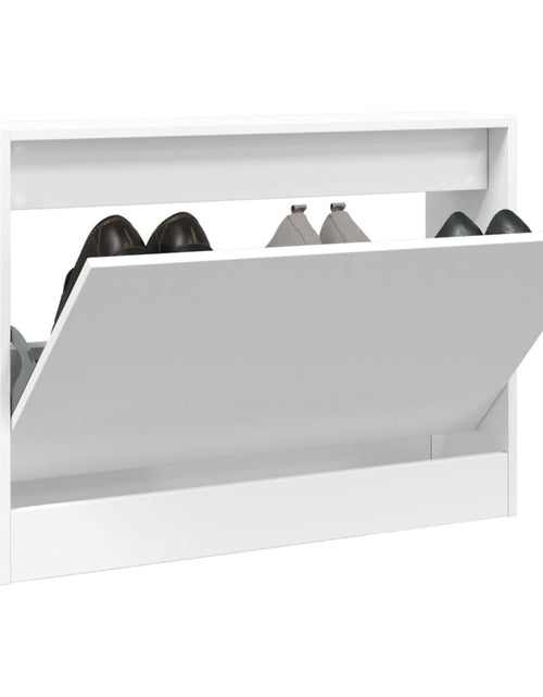 Încărcați imaginea în vizualizatorul Galerie, Pantofar, alb, 80x21x57 cm, lemn compozit - Lando
