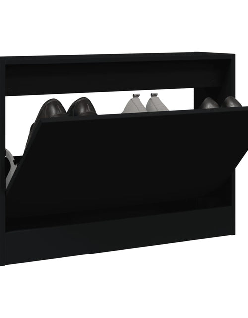 Încărcați imaginea în vizualizatorul Galerie, Pantofar, negru, 80x21x57 cm, lemn compozit - Lando

