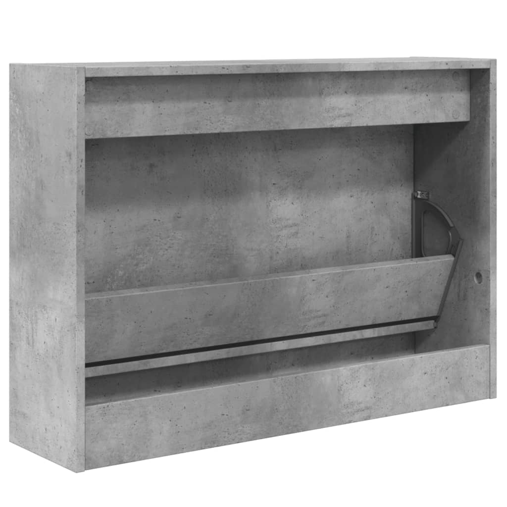 Pantofar, gri beton, 80x21x57 cm, lemn prelucrat - Lando