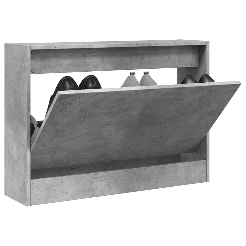 Pantofar, gri beton, 80x21x57 cm, lemn prelucrat - Lando