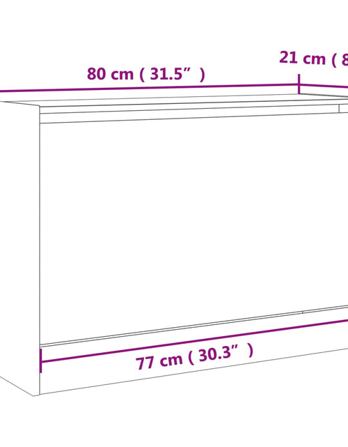 Încărcați imaginea în vizualizatorul Galerie, Pantofar, stejar maro, 80x21x57 cm, lemn compozit - Lando
