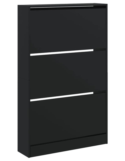 Încărcați imaginea în vizualizatorul Galerie, Pantofar, negru, 80x21x125,5 cm, lemn compozit - Lando
