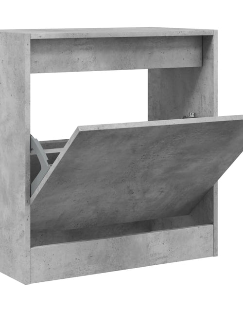 Încărcați imaginea în vizualizatorul Galerie, Pantofar, gri beton, 60x34x63,5 cm, lemn compozit - Lando
