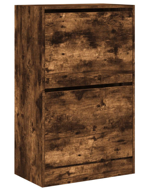 Încărcați imaginea în vizualizatorul Galerie, Pantofar, stejar fumuriu, 60x34x96,5 cm, lemn compozit - Lando
