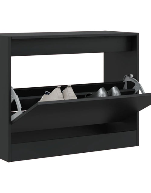 Încărcați imaginea în vizualizatorul Galerie, Pantofar, negru, 80x34x63 cm, lemn compozit - Lando
