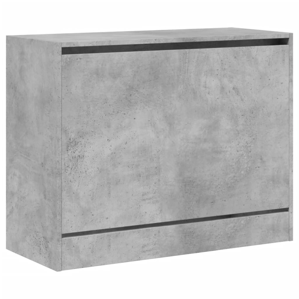 Pantofar, gri beton, 80x34x63 cm, lemn prelucrat - Lando