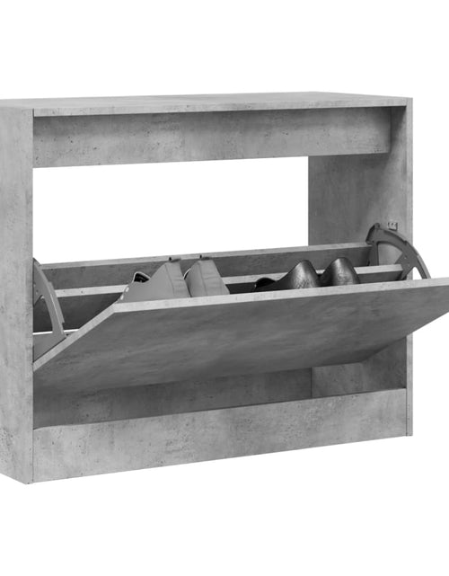 Încărcați imaginea în vizualizatorul Galerie, Pantofar, gri beton, 80x34x63 cm, lemn prelucrat - Lando
