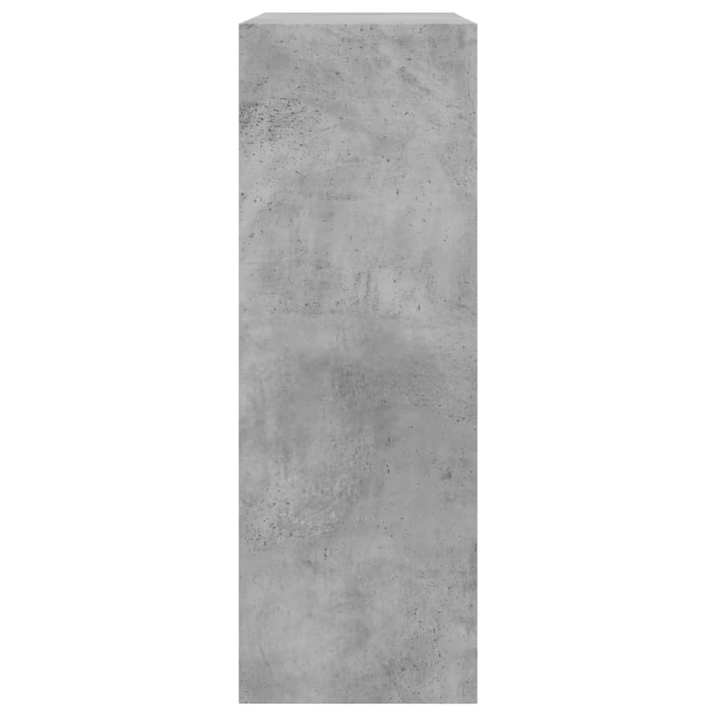 Pantofar, gri beton, 80x34x96,5 cm, lemn prelucrat - Lando