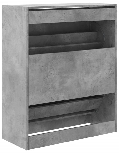 Încărcați imaginea în vizualizatorul Galerie, Pantofar, gri beton, 80x34x96,5 cm, lemn prelucrat - Lando
